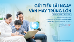 “Gửi tiền lãi ngay - Vận may trúng lớn” cùng VietinBank