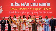 Hoa hậu, cầu thủ tham gia hiến máu tính nguyện