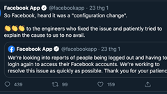 Facebook thông tin sau sự cố hàng loạt tài khoản bị đăng xuất