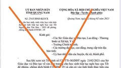 Người làm giả văn bản cho nghỉ học tại Quảng Nam là học sinh lớp 9