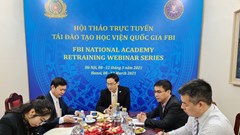 Cục Đối ngoại của Bộ Công an hội thảo trực tuyến với Cơ quan điều tra Liên bang Hoa Kỳ