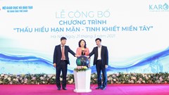 100.000 trẻ em vùng xâm nhập mặn không còn thiếu nước lọc tinh khiết