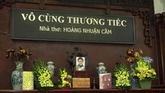 Người thân và đồng nghiệp tiễn biệt nhà thơ Hoàng Nhuận Cầm