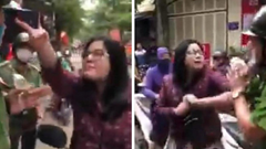 Hà Nội: Người phụ nữ tự xưng là công an, chống người thi hành công vụ