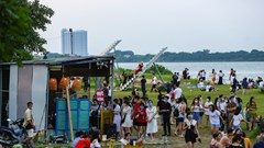 Hà Nội: Phạt chủ quán ở bãi đá sông Hồng vi phạm quy định phòng dịch