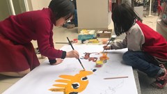 Họa sĩ nhí trải nghiệm tại Trung tâm Hỗ trợ và phát triển nghệ thuật đương đại