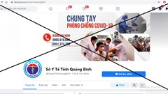 Xác minh, làm rõ trang Fanpage “Sở Y tế tỉnh Quảng Bình” giả mạo