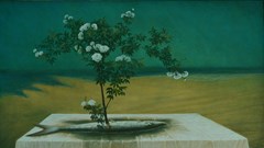 Triển lãm tranh trực tuyến "Cây đời mãi xanh" gây quỹ mua gạo