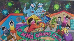 Chiêm ngưỡng tranh thiếu nhi “Vững tin Việt Nam” đóng góp vào Quỹ vắc xin phòng chống Covid-19