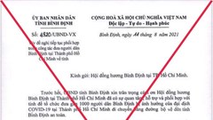 Bình Định:  Đề nghị Công an điều tra, làm rõ việc giả mạo văn bản đón bà con về quê bằng ô tô