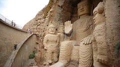 Trung Quốc phục chế xong bàn chân tượng Phật 1.600 tuổi