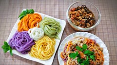 Sắc màu bún khô Cao Bằng