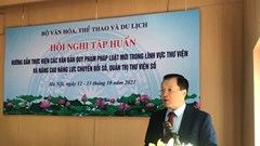 Tập huấn triển khai các văn bản quy phạm pháp luật mới trong lĩnh vực thư viện