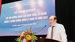 Khai giảng Lớp bồi dưỡng kiến thức, kỹ năng quản lý hành chính, quản lý kinh tế năm 2021