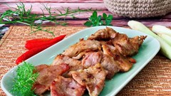 Thịt lợn muối sả chiên