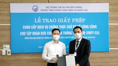 Đơn vị đầu tiên được trao giấy phép cung cấp dịch vụ chữ ký số từ xa