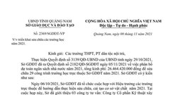 Thường vụ Tỉnh ủy Quảng Nam xem xét xử lý vụ lãnh đạo Sở GD&ĐT giới thiệu tư vấn sửa trường