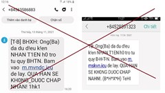Bảo hiểm xã hội VN lại cảnh báo nhắn tin lừa đảo