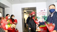 Vietjet đón chuyến bay quốc tế đầu tiên từ Tokyo, Nhật Bản đến Việt Nam trong ngày đầu năm 2022