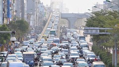 Hình ảnh giao thông Hà Nội tắc nghẽn trong ngày giáp Tết