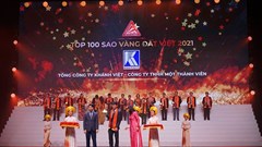 Tổng công ty Khánh Việt đạt giải thưởng TOP 100 Sao Vàng Đất Việt 2021
