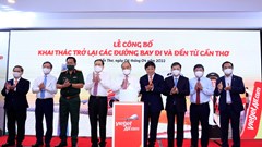 Vietjet công bố khai thác 10 đường bay đến và đi từ Cần Thơ