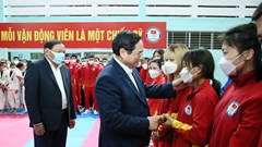 Thủ tướng động viên Đoàn thể thao Việt Nam và kiểm tra công tác chuẩn bị SEA Games 31: Thi đấu hết mình là thành tích lớn nhất
