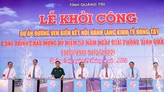 Chủ tịch nước phát lệnh khởi công Dự án đường ven biển kết nối Hành lang kinh tế Đông Tây