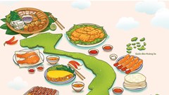 Xác lập kỷ lục mô hình bản đồ ẩm thực Việt Nam từ món ăn, đặc sản của 63 tỉnh, thành