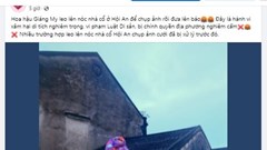 Hoa hậu Giáng My ngồi trên mái nhà cổ Hội An chụp ảnh gây bức xúc