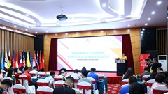 Đông đảo phóng viên dự Hội nghị truyền thông quốc tế SEA Games 31