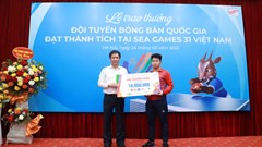 Vinh danh chiếc HCV sau 19 năm của bóng bàn Việt Nam