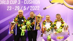 Cơ thủ người Bỉ vô địch World Cup Billiard Carom 3 băng TP.HCM 2022