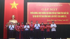 Quảng Bình vinh danh các VĐV đạt thành tích xuất sắc tại SEA Games 31