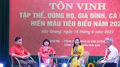 Bắc Giang tôn vinh tập thể, dòng họ, gia đình và cá nhân hiến máu tiêu biểu