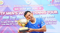 Lý Hoàng Nam lập hat-trick vô địch giải quần vợt nhà nghề ở Tây Ninh