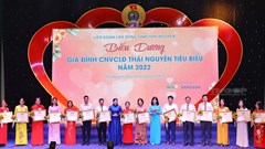Thái Nguyên: Biểu dương gia đình công nhân viên chức lao động tiêu biểu