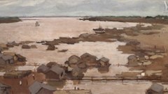 Bức tranh Đôi bờ sông Hồng bán đấu giá được 5,4 tỉ đồng