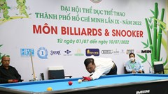 Khởi tranh môn Billiards & Snooker tại Đại hội Thể dục Thể thao TP.HCM 2022