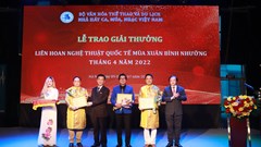 Trao giải Liên hoan Nghệ thuật quốc tế hữu nghị "Mùa Xuân Bình Nhưỡng tháng 4"