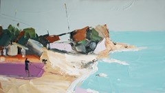 Ấn tượng với “Bến quê” của họa sĩ 8X Nguyễn Văn Tùng