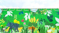 Tranh tường nghệ thuật kêu gọi bảo vệ động vật hoang dã