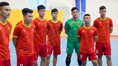 Tuyển Futsal Việt Nam tập luyện chuẩn bị cho trận đấu với Nhật Bản