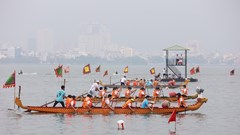 Sôi động Giải Bơi chải thuyền rồng Hà Nội mở rộng