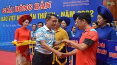 Khai mạc Giải bóng bàn Cúp Hội Nhà báo Việt Nam lần thứ XV năm 2022