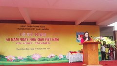 Đại sứ Algeria dự lễ kỷ niệm 40 năm ngày Nhà giáo Việt Nam tại Trường THCS Việt Nam – Angeria