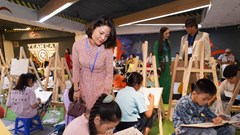 Hơn 300 thiếu nhi thi vẽ tranh "Em yêu Hà Nội – Thành phố Vì hòa bình”