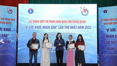 Trao Giải Báo chí toàn quốc “Vì Sức khỏe nhân dân” lần thứ I