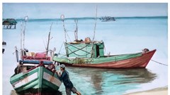 Đậm chất sông nước trong triển lãm tranh “Ngày nắng”