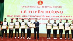 Thái Nguyên tuyên dương các HLV, VĐV đạt thành tích xuất sắc